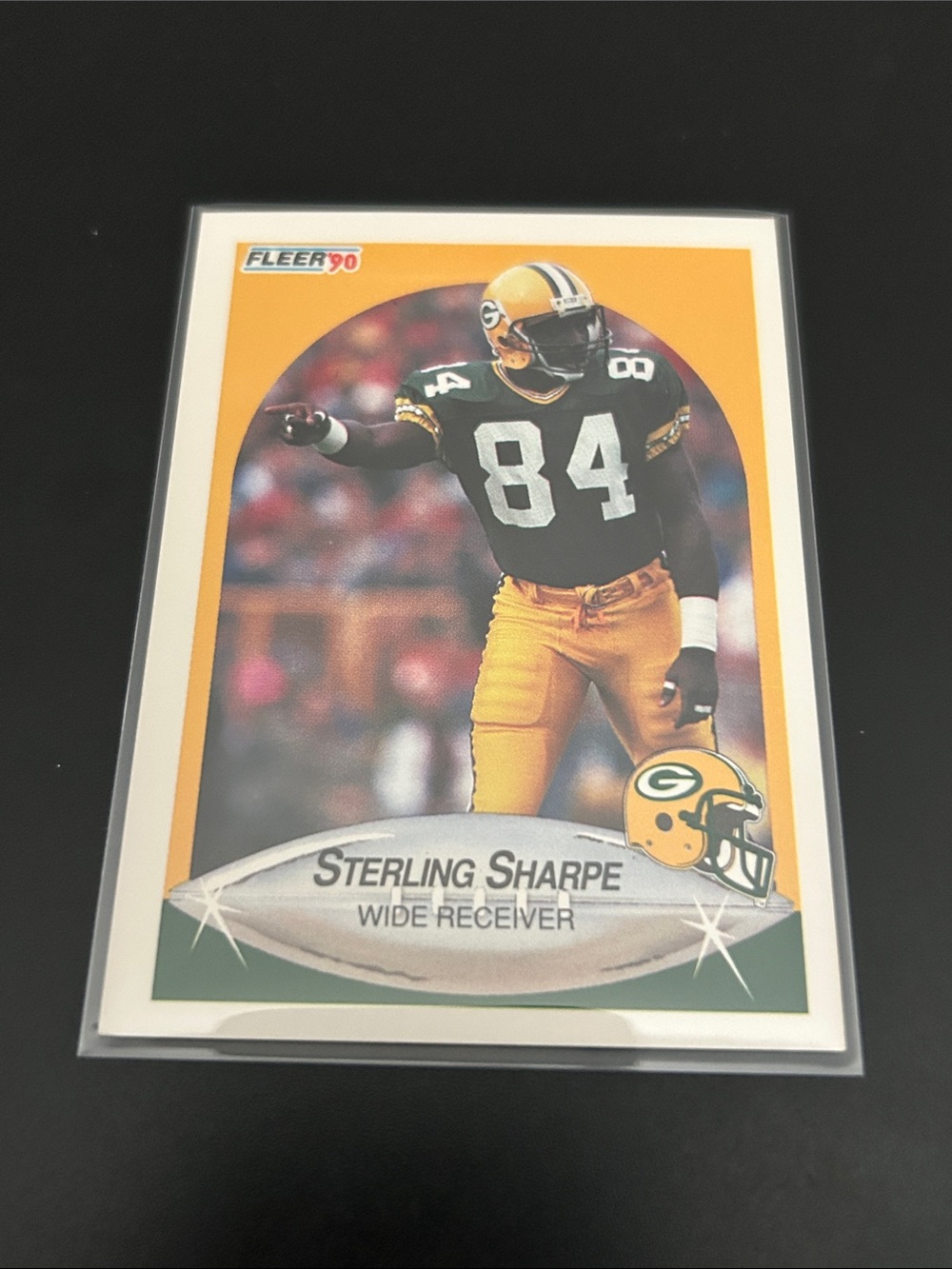 Sterling Sharpe 1990 Fleer Football Card - Green & Gold